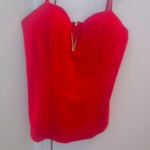 Women's red classy tank made by Guess size large